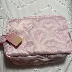 NWT Stoney Clover Lane x Target Light Pink Quilted Hearts Large Pouch